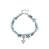 OULII Sea Star Bracelet Anklet Foot Jewelry for Women Girls