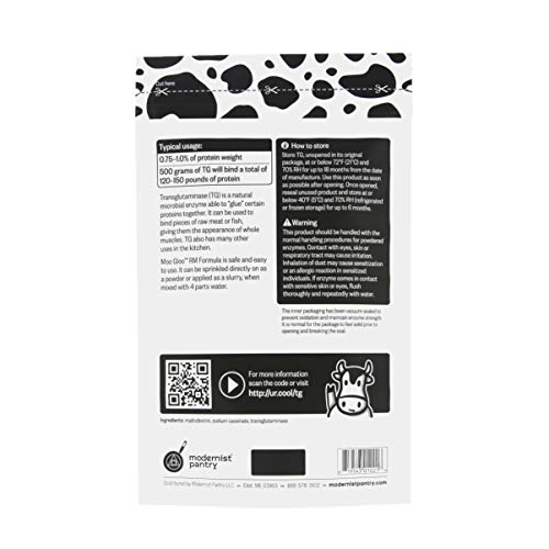 Moo Gloo Transglutaminase [TG, Meat Glue] RM Formula, 500g/1.1lbs