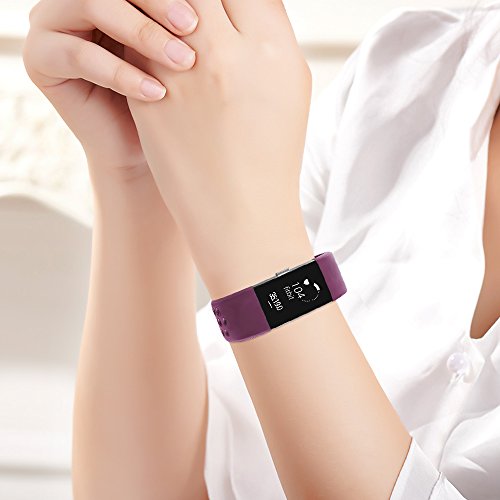 image for iGK Silicone Replacement Bands Compatible for Fitbit Charge 2, Adjusta