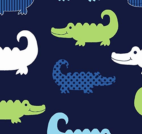 Springs Creative Products Group Blizzard Fleece Alligator Fabric By The Yard, Blue