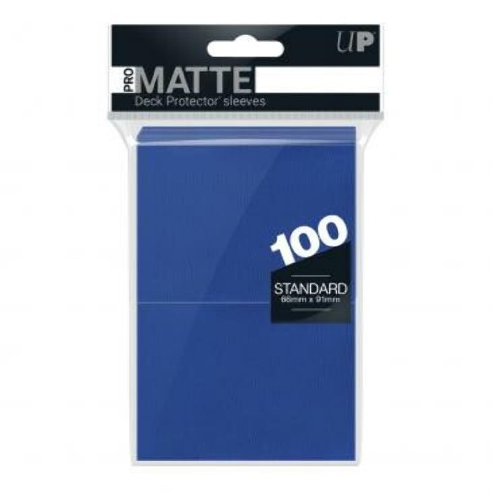 Ultra Pro 84514 Pro-Matte Standard Size 66mm x91mm Deck Protectors: Blue (100 Sleeves)
