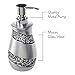 Creative Scents Bathroom Accessories set, 4-Piece Silver Mosaic Glass Luxury Bathroom Gift Set, Includes Soap Dispenser, Toothbrush Holder, Tumbler & Soap Dish – Finished in Stunning Silver