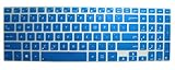 Translucent Blue Ultra Thin Soft Silicone Gel Keyboard Protector Skin Cover for 15.6-Inch Asus VivoBook A551L K551LN N551LN N551JK S551LA S551LN S551X V551 V551LA V551LB R553L R553LN Transformer Book Flip TP500LA TP500LN series US Layout(if your 