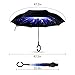 Elover Inverted Umbrella with C-Shaped Handle Inside Out Windproof Umbrella Upside Down Reverse Umbrella Double Layer Travel Umbrella