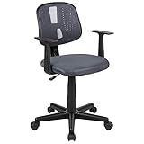 Flash Fundamentals Mid-Back Gray Mesh Swivel Task
