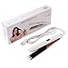 Flat Iron for Hair, BESTBOMG Professional 2 in 1 Ceramic Hair Straightener Flat Iron 110v-220v Dual Voltage,ED Display,Adjustable Temperature 255℉-450℉ for All Long/Short Hair Types (white)