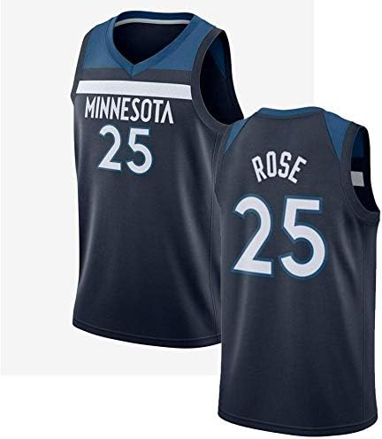 TGSCX NBA Derrick Rose #25 Minnesota, Classic Retro Comfortable/Light/Breathable Embroidered Mesh Sports T-Shirts/Shorts Set, Unisex Fan Swingman Jersey,C,XL(185CM/85~95Kg)