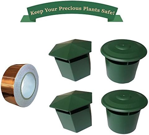 Destined to Perform Slug Trap x4 with Slug Copper Tape (1 Roll 12 Yards) - Eco Friendly Non-Toxic Slug Prevention Bundle