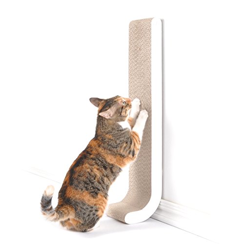 4CLAWS Scratching Posts Wall Mounted 26" (White) BASICS Collection Cat