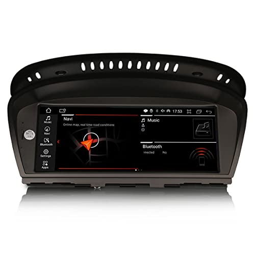 Erisin 8.8 Zoll 8-Kern Android 12.0 GPS Autoradio CarPlay Navi für BMW 3er E90 E91 E92 E93 5er E60 E61 6er E63 E64 CCC Unterstützt IPS Screen Bluetooth DAB+ Android Auto WiFi 4G USB TPMS 【4GB+64GB】