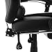 Happybuy Executive Office Chair with Footrest, Black, PU Leather, Ergonomic, High Back, Swivel, 140kg Weight Limit