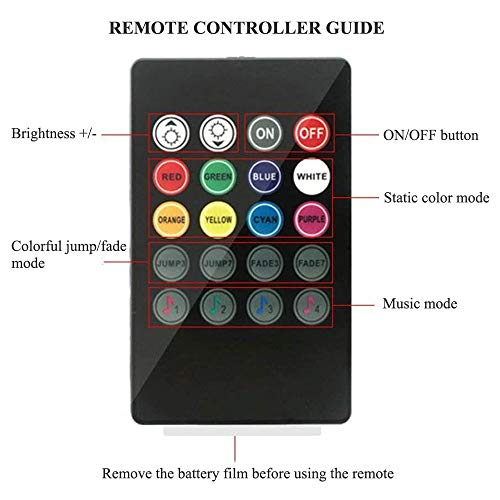 Multi-color car LED lights with illuminated decorative strip lights, with active function and wireless remote control function [4PCS 72 LED SETS]