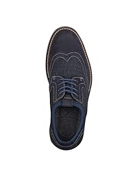 Dockers Mens Hawking Knit Leather Smart Series Dress Casual Wingtip Oxford Shoe with NeverWet
