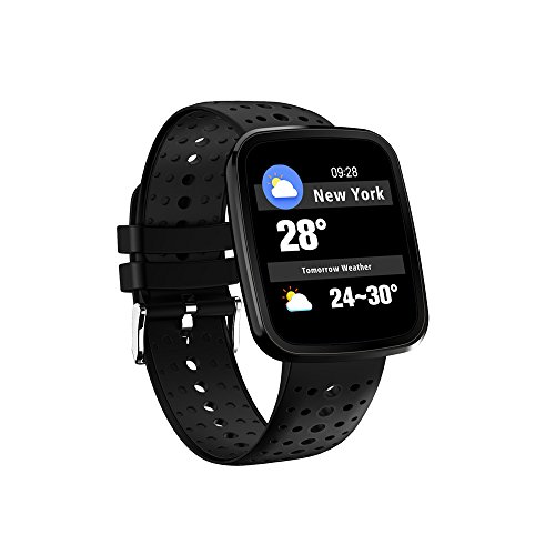 Fitness tracker with Heart Rate monitor,Smart Bracelet Blood Oxygen Pressure Monitor sport watch for IOS Android Smartphones(Black) - Thumbnail 5