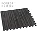 Forest Floor 3/8 Inch Thick Printed Foam Tiles, Premium Wood Grain Interlocking Foam Floor Mats, Anti-Fatigue Flooring – Stylish Flooring Solution, Carbon, 48 Sq Ft