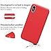 JASBON Case for iPhone X iPhone Xs Case, Liquid Silicone Case with Free Screen Protector Gel Rubber Shockproof Cover Full Protective Case for Apple iPhone Xs/X-Red