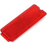 Premium Door Reflector Interior Red Compatible with Ford (1999-2007 SuperDuty F250 F350 F450 F550 Super Duty & 2000-2005 Excursion)