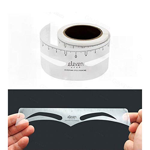 ELEVEN EVER Eyebrow Ruler Sticker, 50Pcs Eyebrow Shapes Disposable Eyebrows Ruler Stickers Adhesive Eyebrow Microblading Ruler Guide Makeup Tool (European Style Eyebrow) ... - Thumbnail 2