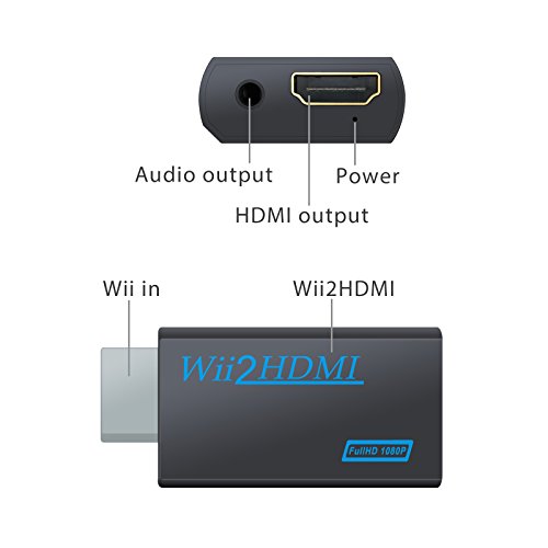 image for COLFULINE Wii to HDMI Converter 1080P 1M HDMI Cable for Full HD Device
