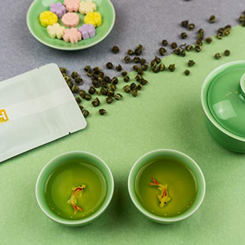 Kaiserliche Jasmin Perlen: Grüner Jasmin Tee aus China | Hochwertiger chinesischer Grüntee mit Jasmin Blüten getrocknet – Bild 7