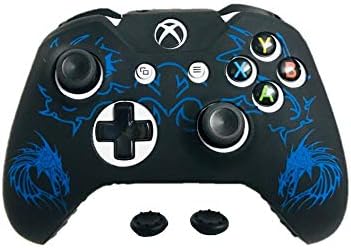 MrDeal Protective Silicone Cover Case for Xbox One Controller with 2 Thumb Grips Caps (Blue) [video game]