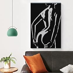 Black And White Woman Nude Erotic Aesthetic Poster