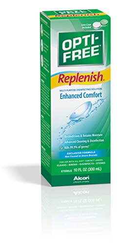 Opti-Free Replenish Multi-Purpose Disinfecting Solution With Lens Case, 10 Oz