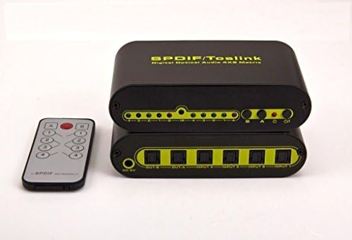 4x2 Digital Optical Toslink Audio Selector Switch W/remote