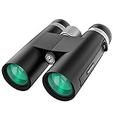 RegeMoudal 12x42 HD Binoculars for Adults, Waterproof Compact Binoculars with Clear Weak Light Vision, Suitable for Bird Watching Hunting Traveling - Prism Bak4 FMC Lens with Smartphone Adapter