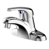 ENZO RODI Bathroom Faucet, Full-Metal Single-Handle 4 inch Centerset Bathroom Sink Faucet without Drain Assembly, Chrome, Certified by UPC,AB 1953 Lead-Free,NSF Standrard, ERF1214255CP-10