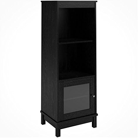 Bookcase With Glass Doors And Shelves Contemporary Style Bookcase With 3 Adjustable Shelves And Integrated Wire Management For Home Office Use Assembly Required And E- Book By TSR
