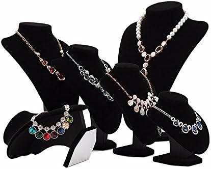 Soaptree 3-Dimensional Velvet Necklace Display Bust Necklace Stands Necklace Display(11.41 inch Suitable for 58cm /22.83in necklace)