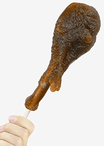 GIANT GUMMY TURKEY LEG Lollipop (On a Stick) 1/2lb- Cherry