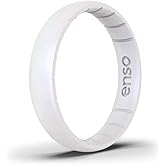Enso Rings Thin Birthstone Silicone Ring – Unisex Wedding Engagement Band – Comfortable Breathable Band – 4.3mm Wide, 1.75mm Thick