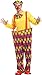 Spooktacular Oversized Silly Clown Costume with Suspender, Hat, Clown Nose, M