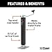 CURT 28570 Direct Weld On Heavy-Duty Trailer Jack, 8,000 lbs. Support Capacity, 15-1/4 Inches Vertical Travel