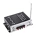 WINGONEER Mini Bluetooth Hi-Fi Stereo Audio AMP Amplifier Bass Booster MP4 12V Support FM/MP3/TF/USB/DVD for Car Motorcycle Car Auto CD DVD