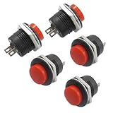 uxcellÂ® 5 x Momentary SPST NO Red Cap Push Button Switch AC 6A/125V 3A/250V