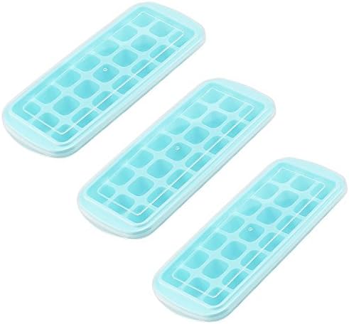 3 Packs Ice Cube Trays with Lids,Make 63 Ice Cube for Cool Whiskey,Drinks,Liquids or Make Popsicles,Easy Release Stackable Ice Tray with Cover