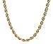 Lifetime Jewelry Gold Chain for Men and Women [ 7mm Rope Chain ] 20X More 24k Real Gold Plating Than Other Gold Chains - Durable Mens Necklace with Free Lifetime Replacement Guarantee 16 to 36 inches