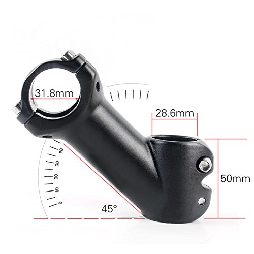 wake mtb stem 45 degree 31.8 90mm bike stem mountain bike stem short handlebar stem riser for most bicycle