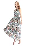 Dilanni Women's Strap Sleeveless Floral Printed Summer Maxi Bohemian Sundress