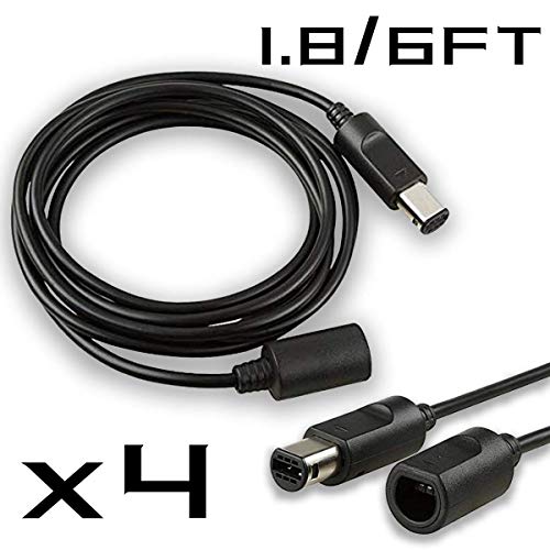 4 Controllers for Gamecube,with 4 Extension Cables and 4-Port USB Adapter for Switch PC Wii U Console (BBRG)
