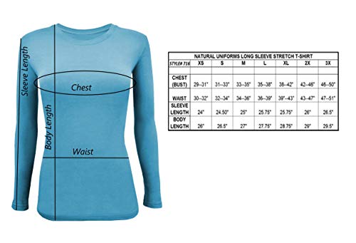 6 Natural+Uniforms+Womens+T+Shirt+XX+Small