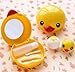 DMtse Vivid Sandwich Crackers Design Contact Lens Case w Bottle Travel Kit (Yellow Duck)
