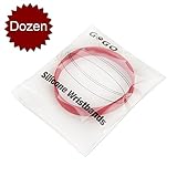 GOGO Dozen Silicone Wristbands for Kids, Rubber Bracelets, Party Favors - Red