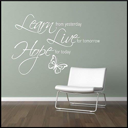 Wall Sticker Quote Learn Live Hope Home Decal Decorative Bedroom Lounge Kitchen