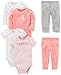 Simple Joys by Carter's Baby Girls' 6-Piece Little Character Set, Pink Bunny, 3-6 Months