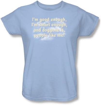 Saturday Night Live - Womens I'M Good Enough T-Shirt In Light Blue, Size: X-Large, Color: Light Blue