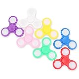 Midafon 7 Pack LED Light Fidget Spinner Glow Omega Hand Focusing Toys Steel Bearing Stress Reducer For ADD, ADHD, Anxiety Adult Children